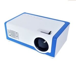 LED Multimedia Projector 1080p Full HD White Blue OS New With Tags